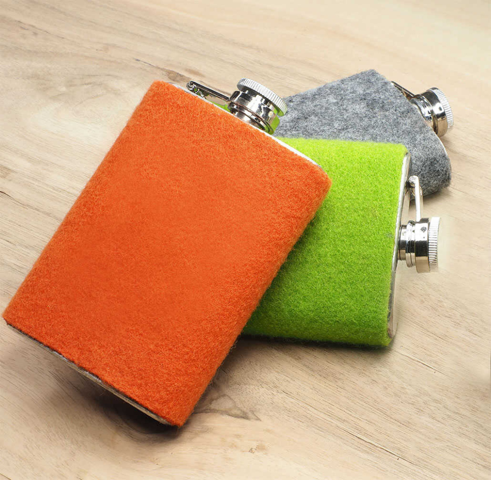 Logo trade promotional giveaways image of: Hip flask 425139