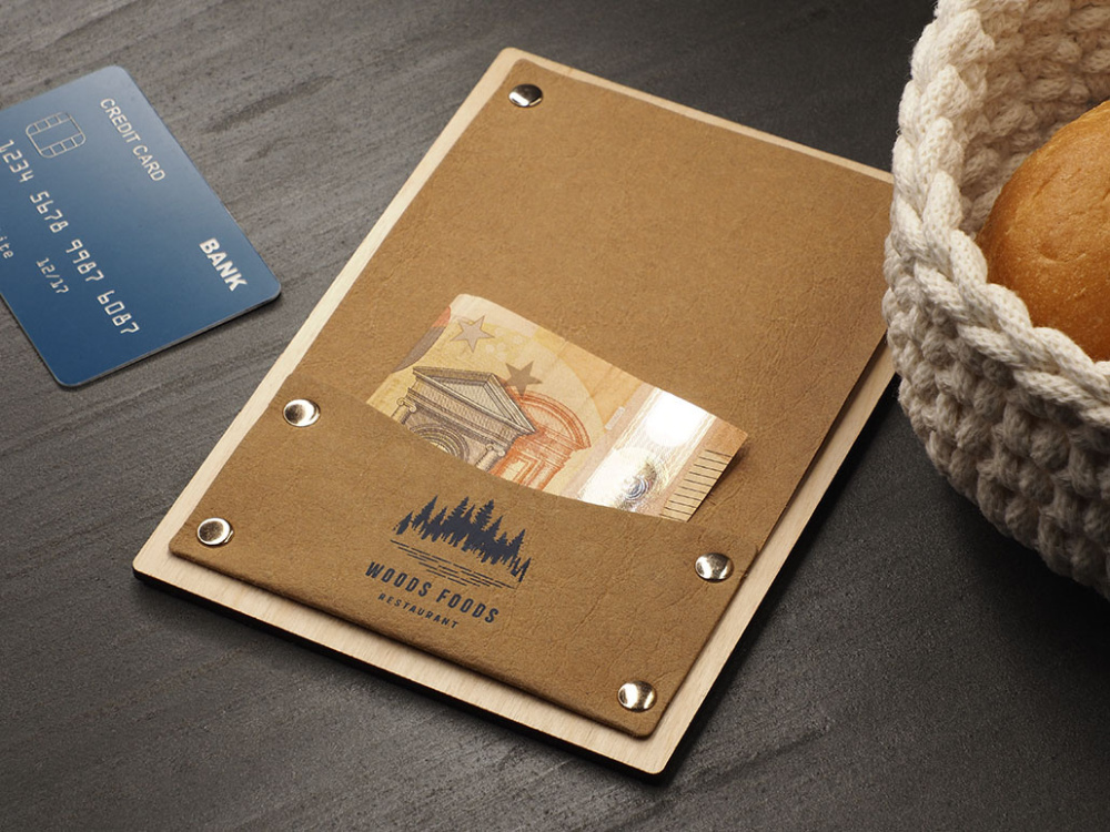 Logo trade advertising products image of: Bill holder 1053121