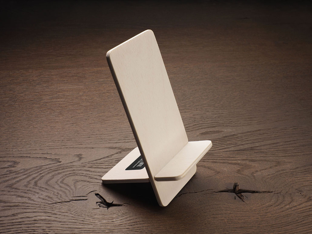 Logo trade promotional gifts image of: Wooden telephone stand 1834121