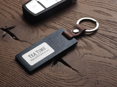 Logo trade business gift photo of: Wooden keyring 1853121