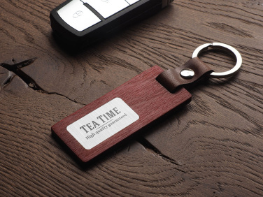 Logo trade promotional gifts image of: Wooden keyring 1853121