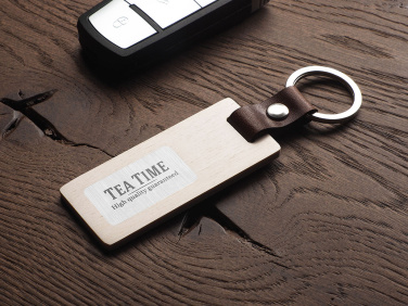 Logo trade promotional giveaways picture of: Wooden keyring 1853121