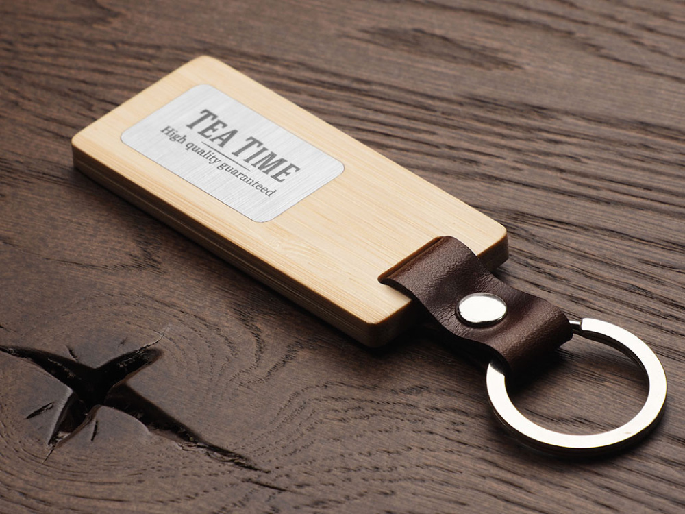 Logo trade advertising product photo of: Wooden keyring 1853292