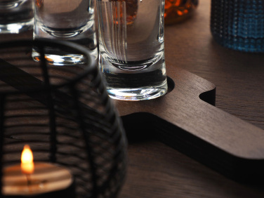 Logo trade corporate gifts image of: Wooden 3 Shot Serving Board 1863121