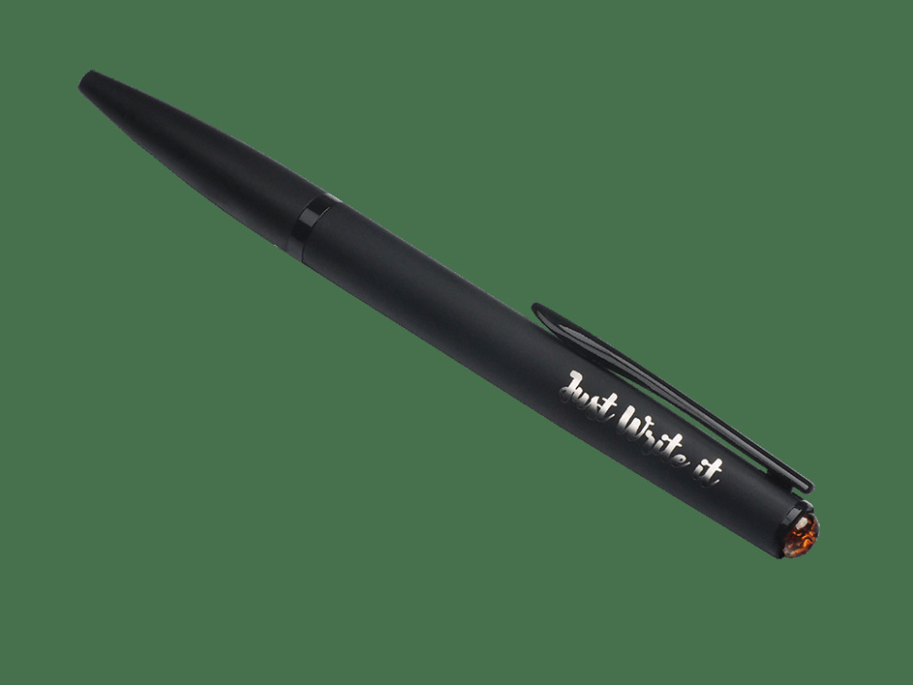 Logotrade promotional gift picture of: Ball pen with AMBER stone 2070036