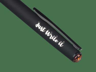 Logo trade promotional giveaways picture of: Ball pen with AMBER stone 2070036