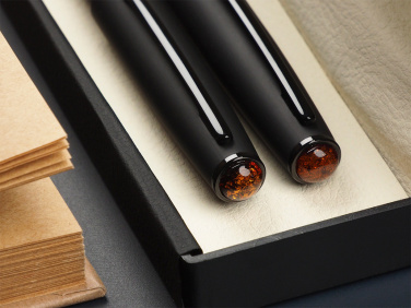 Logotrade corporate gifts photo of: Amber Pen set  1235036