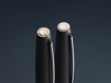 Logotrade promotional item image of: Striped Flint Pen set 1284036