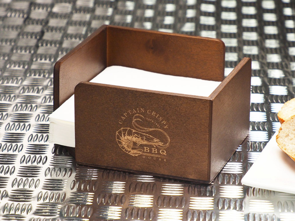 Logo trade business gifts image of: Napkin box 1957121