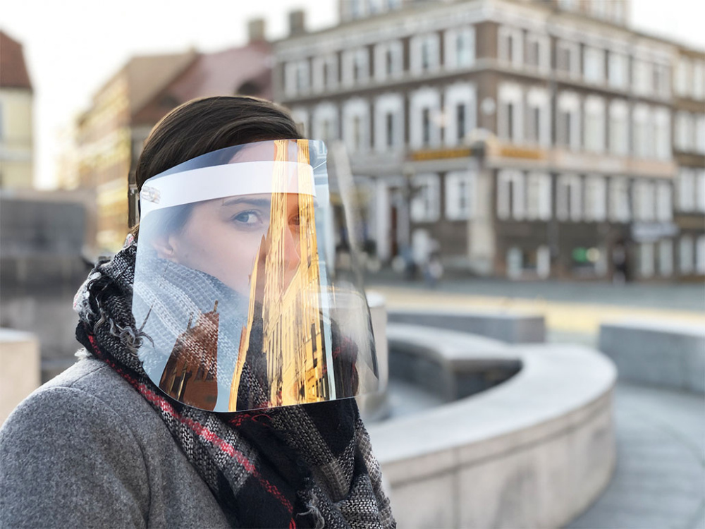 Logo trade promotional gift photo of: TEMIDA tilting face shield 1424162