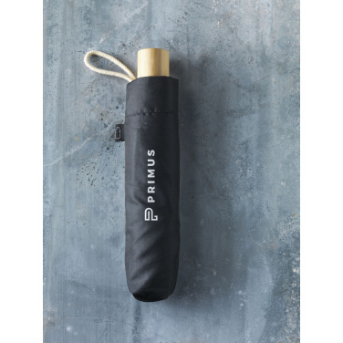 Logo trade business gifts image of: Mini Umbrella RCS RPET foldable umbrella 21 inch