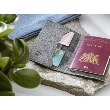 Logotrade promotional giveaways photo of: Identify GRS RPET Felt passport holder