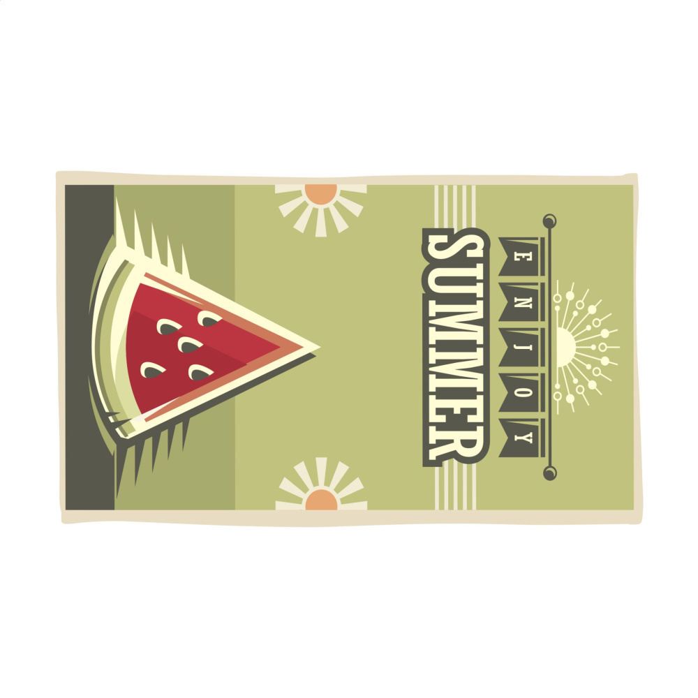 Logo trade corporate gifts picture of: Printed RPET BeachTowel 350 g/m² 100x180