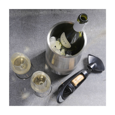 Logo trade promotional merchandise image of: CoolSteel RCS Recycled Steel wine cooler
