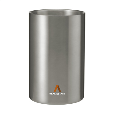 Logo trade corporate gifts image of: CoolSteel RCS Recycled Steel wine cooler