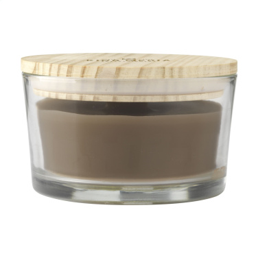 Logo trade promotional merchandise image of: Wooosh Flame Scented Candle Dark Amber