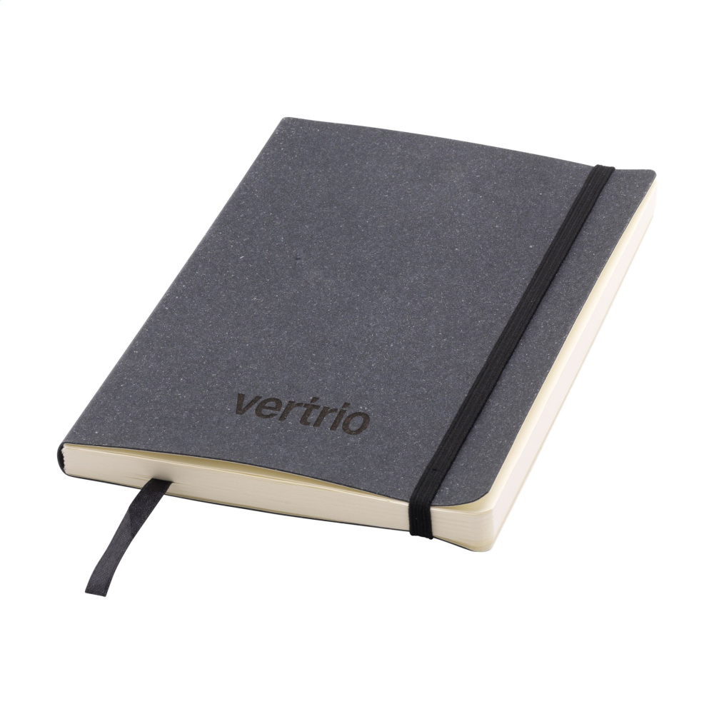 Logotrade promotional product picture of: Monti Recycled Leather - Paper Notebook A5