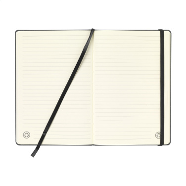 Logo trade promotional products picture of: Montana Recycled Leather Paper Notebook A5
