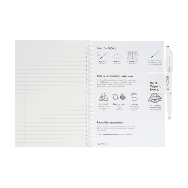 Logo trade promotional merchandise picture of: MOYU Erasable Stone Paper Notebook SoftCover 18 pages