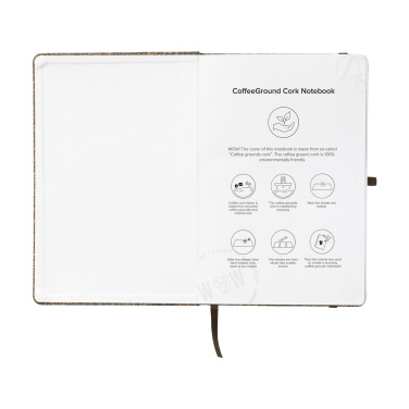 Logotrade promotional merchandise photo of: CoffeeGround Cork Paper Notebook A5
