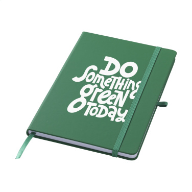 Logo trade advertising product photo of: Recycled GRS PU Paper Notebook A5