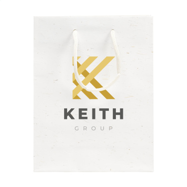 Logo trade promotional item photo of: Leaf It Bag recycled with straw fibres (180 g/m²) S