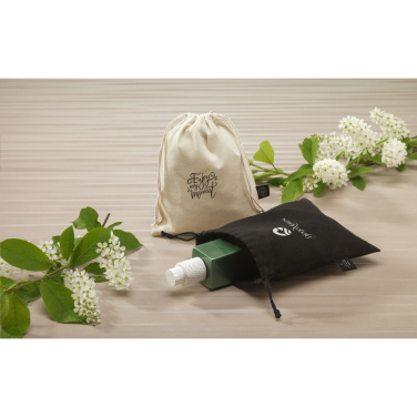 Logo trade promotional items picture of: Gift Pouch Natural GRS Recycled Cotton (150 g/m²) S