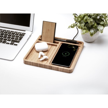 Logo trade promotional giveaways picture of: Bamboo Organizer charger