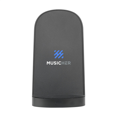 Logo trade promotional giveaway photo of: Triple-Up RCS Recycled ABS Wireless Charger Stand