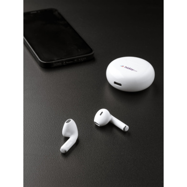 Logo trade promotional giveaways image of: Calypso RCS Recycled Wireless Earbuds