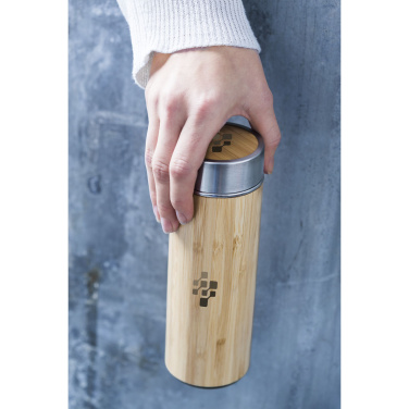 Logo trade business gift photo of: Osaka 360 ml bamboo thermo bottle/thermo cup
