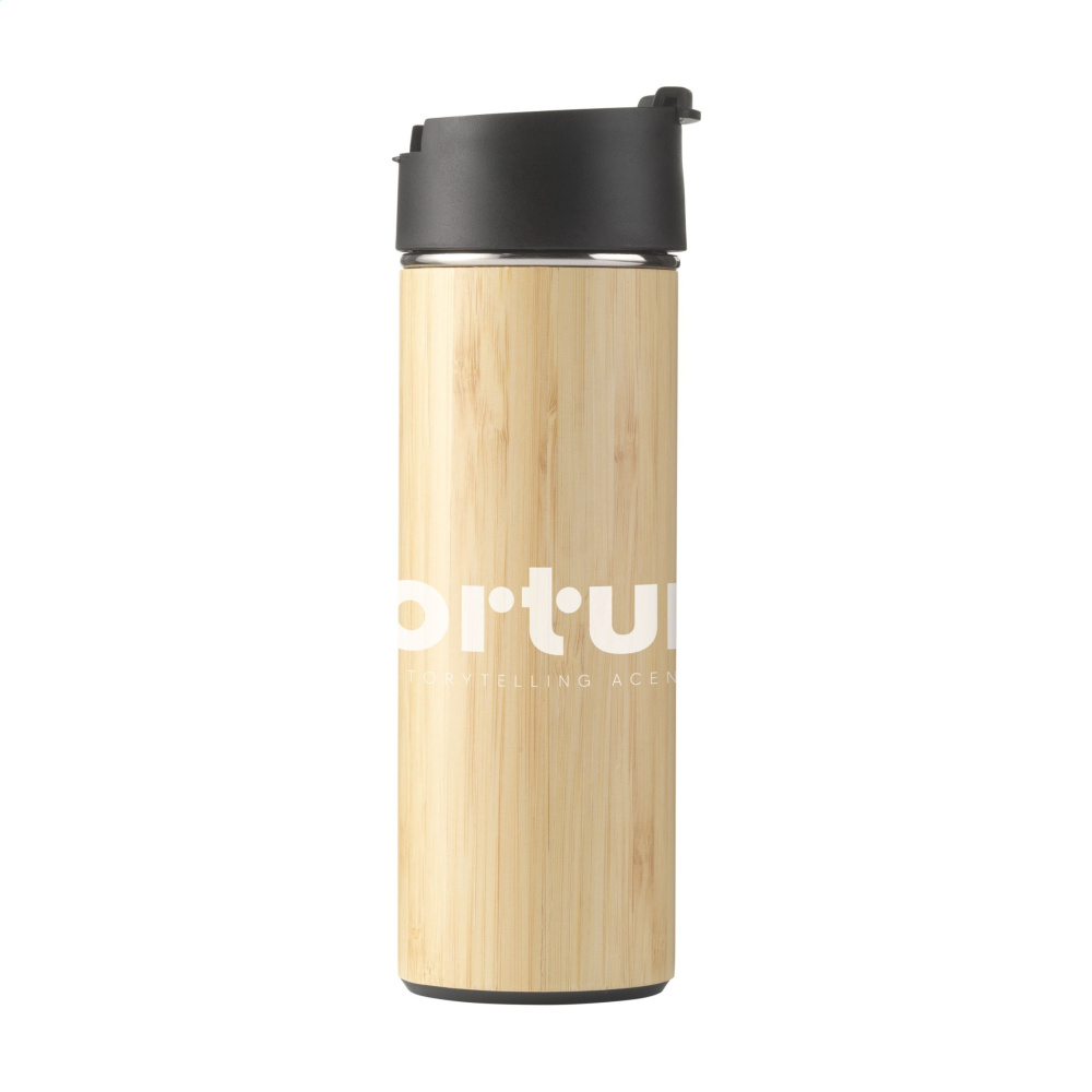 Logo trade business gift photo of: Sakura 360 ml bamboo thermo bottle/thermo cup
