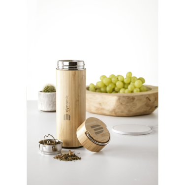 Logotrade advertising product image of: Nikko 330 ml bamboo thermo bottle/thermo cup