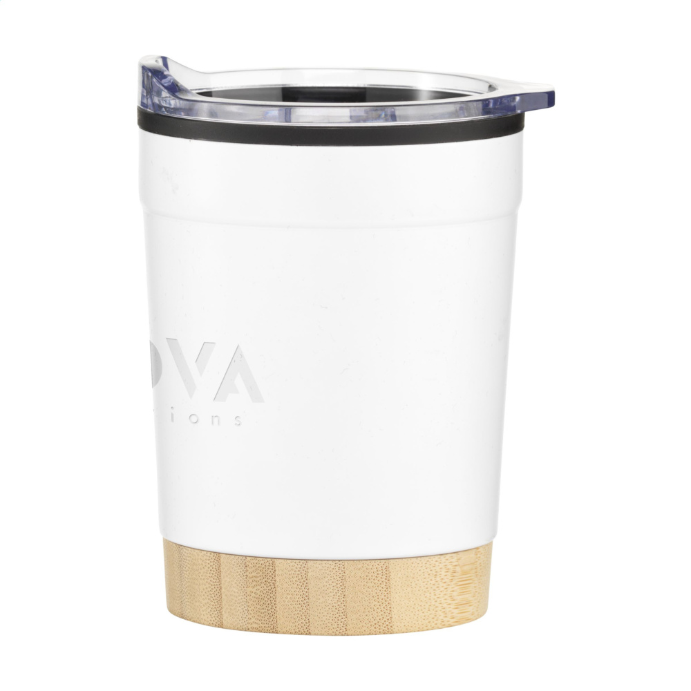 Logo trade promotional giveaway photo of: Kobe Bamboo RCS Recycled Steel 350 ml coffee cup