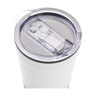 Logotrade promotional item image of: Kobe Bamboo RCS Recycled Steel 350 ml coffee cup