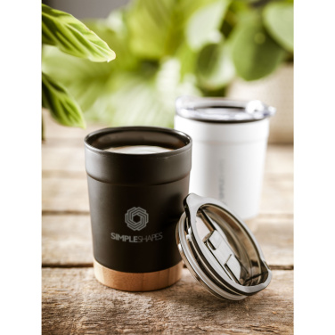 Logotrade promotional item picture of: Kobe Bamboo RCS Recycled Steel 350 ml coffee cup