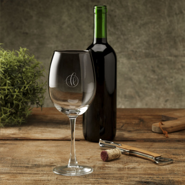 Logo trade promotional giveaway photo of: Smokey Wine Glass 465 ml