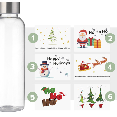 Logotrade promotional products photo of: Senga GRS RPET Bottle 500 ml X-Mas