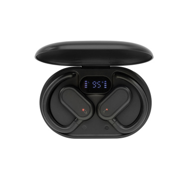 Logotrade advertising product picture of: Fitsound RCS recycled plastic open ear TWS earbuds