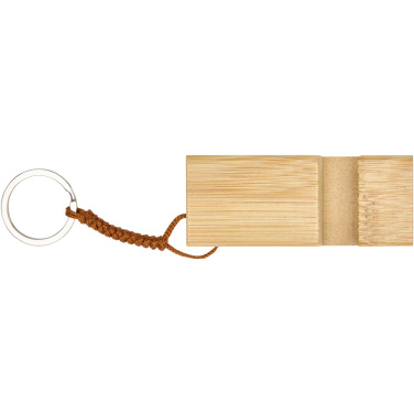 Logo trade promotional merchandise image of: Bosona bamboo phone holder with keychain