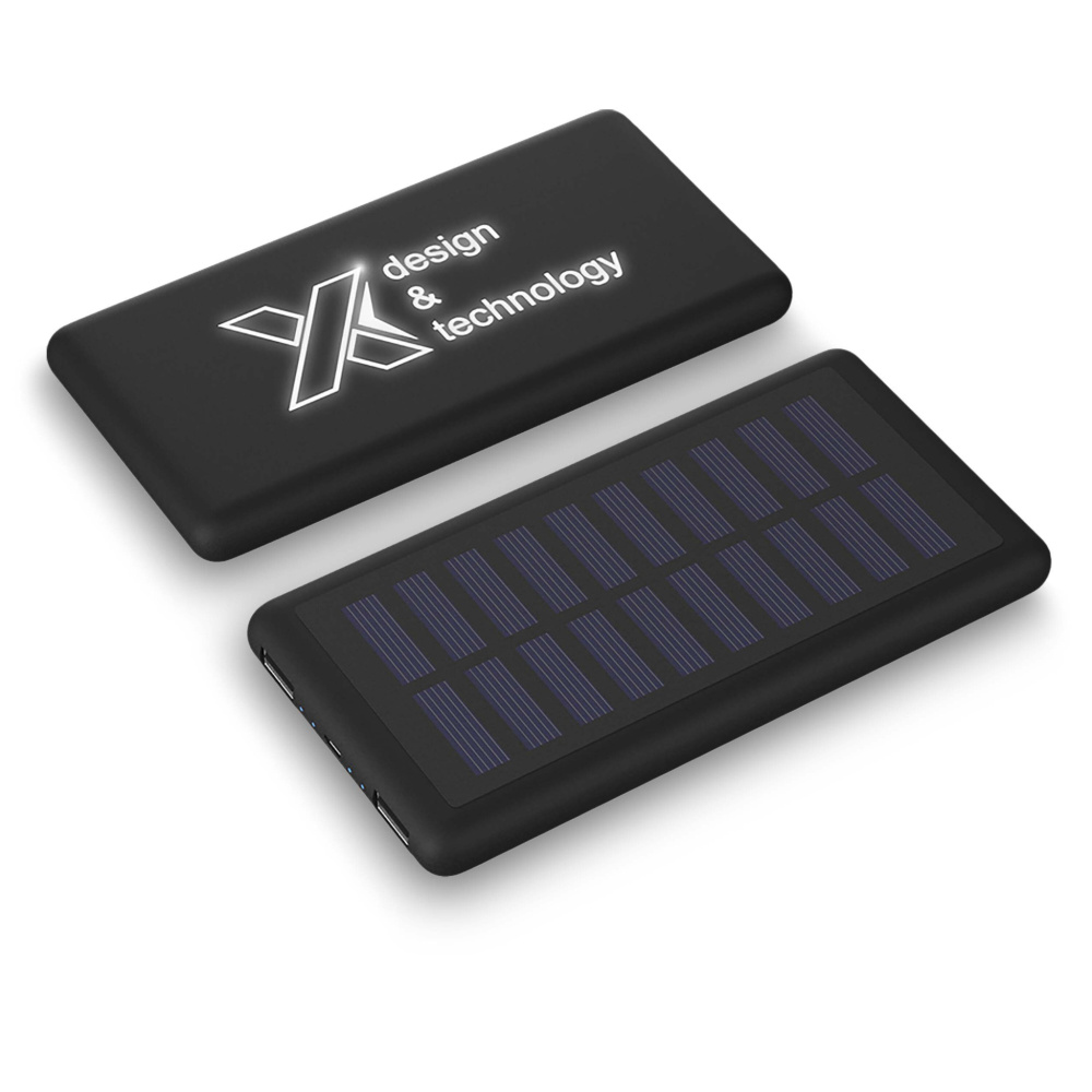 Logo trade promotional gift photo of: SCX.design P30 8000 mAh light-up solar power bank