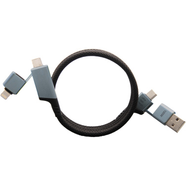Logo trade promotional merchandise photo of: SCX.design C52 100W 4-in-1 rPET magnetic ultra fast charging cable 