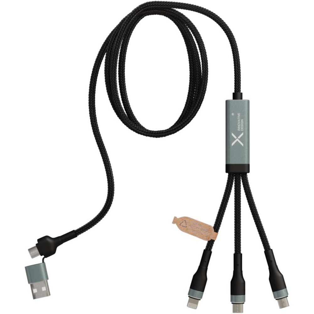 Logotrade promotional gift picture of: SCX.design C53 100W 5-in-1 rPET ultra fast charging cable