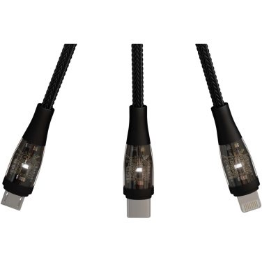 Logotrade promotional item picture of: SCX.design C50 5-in-1 fast charging 100W/5A cable with digital display