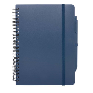 Logotrade business gift image of: Thalaasa A5 ocean-bound hard cover notebook with ballpoint pen (black ink)