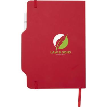 Logo trade promotional gifts image of: Nexus A5 hard cover notebook with pen and pencil combo (black ink)