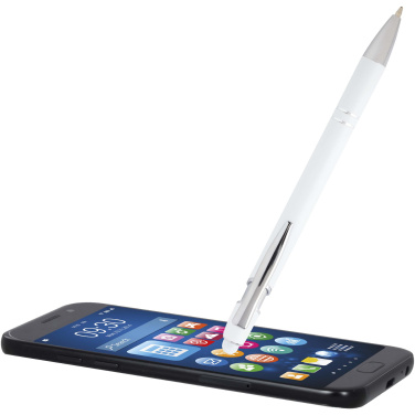 Logo trade promotional items picture of: Kish ballpoint pen with silver finish (blue ink)