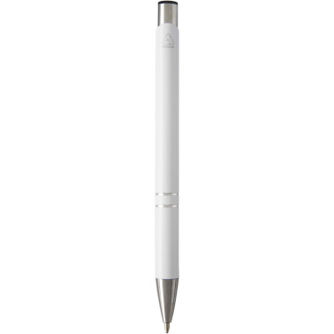 Logo trade promotional item photo of: Moneta recycled aluminium ballpoint pen (blue ink)