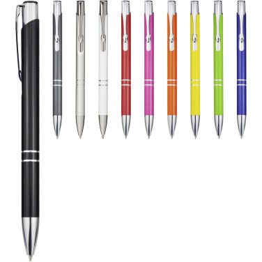 Logo trade promotional giveaways picture of: Moneta recycled aluminium ballpoint pen (blue ink)