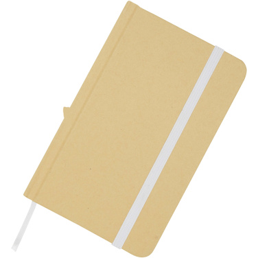 Logo trade corporate gifts image of: Reed A6 recycled hard cover notebook with plain pages